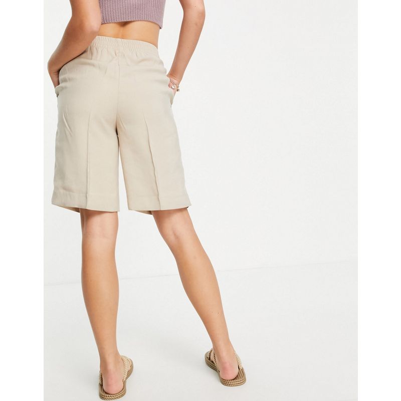 Mango – Elegante, lange Shorts in Beige