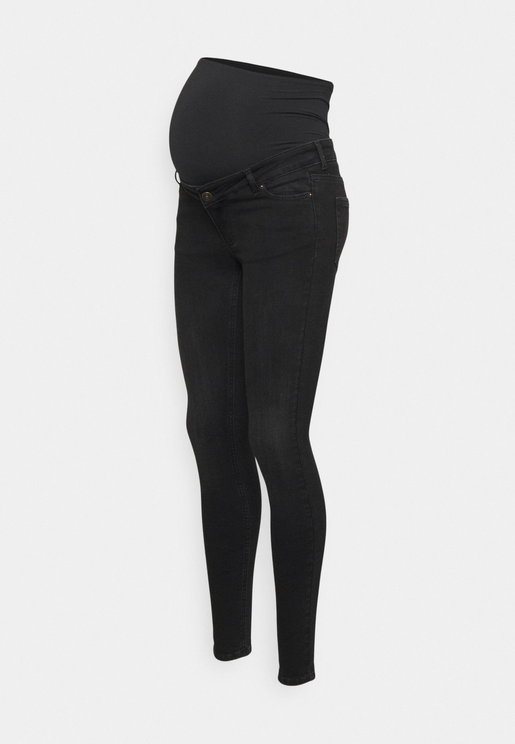 Pieces Maternity DELLY - Jeans Skinny Fit - black/schwarz